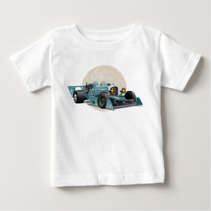 T-shirt Pour Bébé Concept de voiture de course retro personnalisé