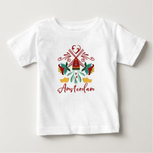 T-shirt Pour Bébé Conception abstraite d'Amsterdam Pays-Bas Hollande
