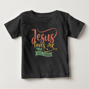 T-shirt Pour Bébé Conception Chrétienne Jésus M'Aime. C'est ce que j