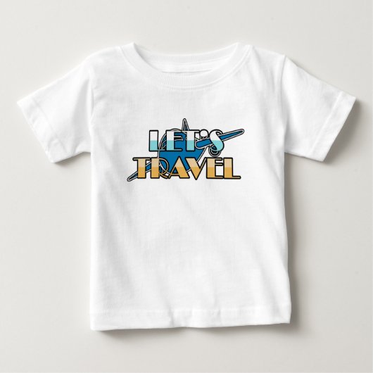 T-shirt Pour Bébé Conception d'avion pour voyager (Devant)