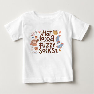 T-shirt Pour Bébé Conception de cacao chaud et de chaussettes moelle