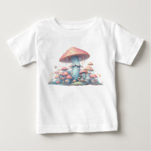 T-shirt Pour Bébé Conception de champignons pastel rétro aux couleur