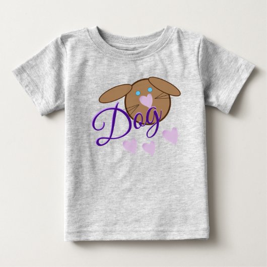 T-shirt Pour Bébé Conception de chiens Whimsical (Devant)