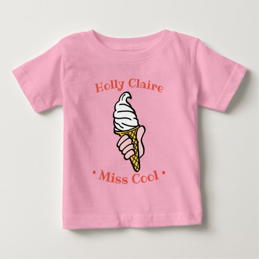 T-shirt Pour Bébé Conception de cônes de crème glacée pour personnal (Devant)