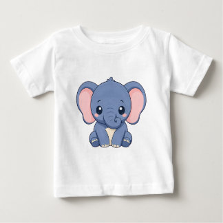 T-shirt Pour Bébé Conception de dessin animé d'éléphant bébé mignon