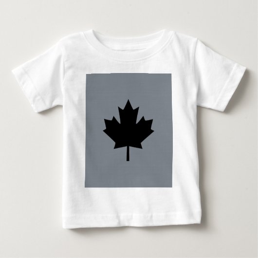 T-shirt Pour Bébé Conception de la feuille d'érable noire canadienne (Devant)