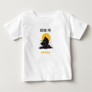 T-shirt Pour Bébé Conception de l'art du ninja samouraï solitaire