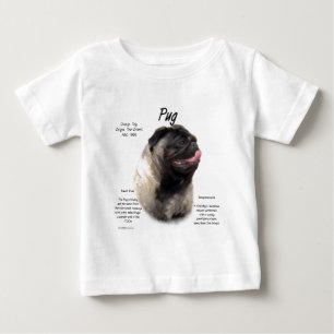 T-shirt Pour Bébé Conception de l'historique des carlins