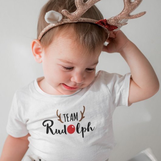 T-shirt Pour Bébé Conception de Noël de la famille Rudolph