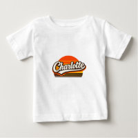 Conception de nom personnalisé Charlotte Retro Sun