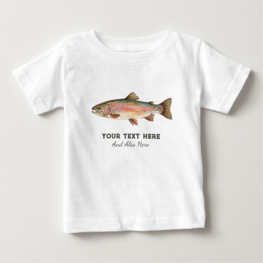 T-shirt Pour Bébé Conception de pêche personnalisée pour amateur de  (Devant)