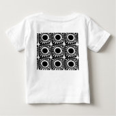 T-shirt Pour Bébé Conception de pop en noir et blanc (Dos)