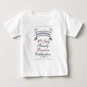 T-shirt Pour Bébé Conception de réunion patriotique du 4 juillet 