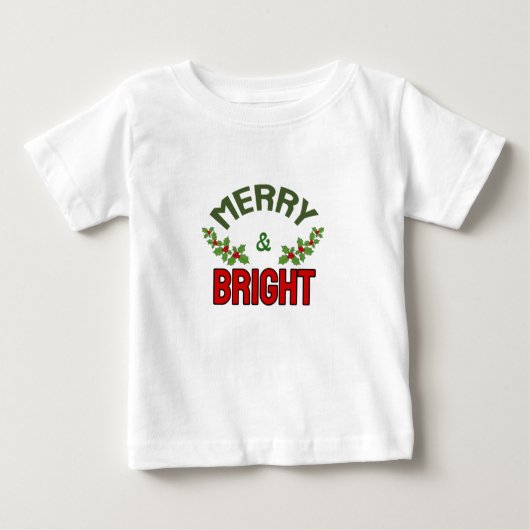 T-shirt Pour Bébé Conception de texte pour Noël (Devant)