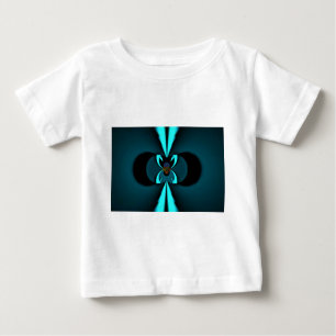T-shirt Pour Bébé Conception de voyants cyan et noir de bord coupant