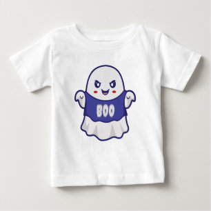 T-shirt Pour Bébé Conception d'illustration de fantôme effrayant drô
