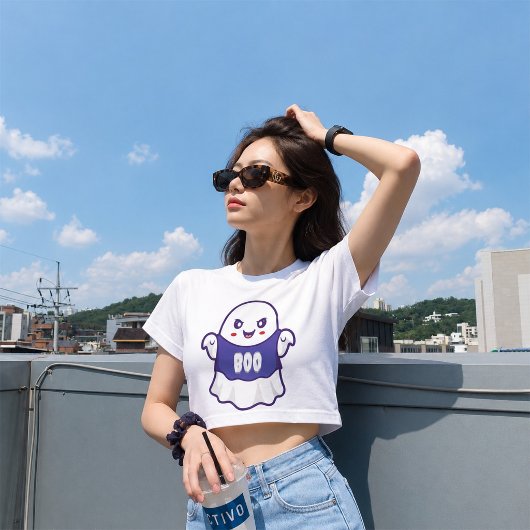 T-shirt Pour Bébé Conception d'illustration de fantôme effrayant drô