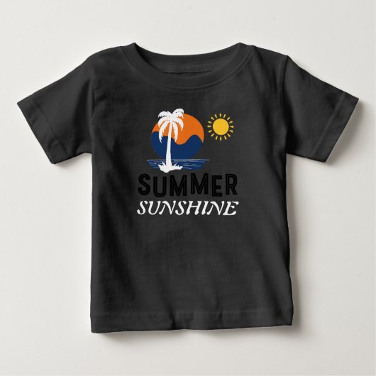 T-shirt Pour Bébé Conception du soleil pour bébés d'été (Devant)