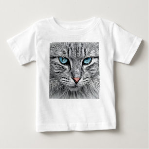 T-shirt Pour Bébé Conception fractale du visage de chat