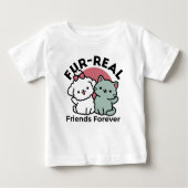 T-shirt Pour Bébé Conception "Fur-Real Friends Forever" (Devant)