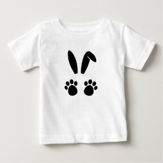 T-shirt Pour Bébé Conception Halloween oreilles de lapin et empreint