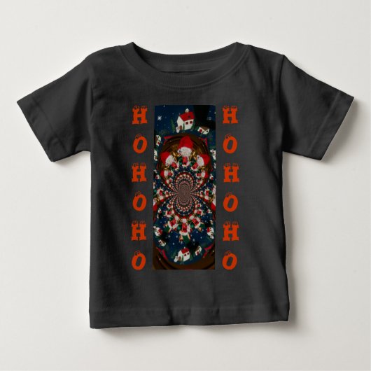 T-shirt Pour Bébé Conception Kaleidoscope Père Noël spéciale (Devant)