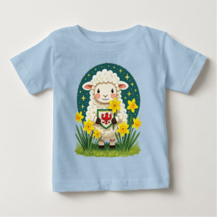 T-shirt Pour Bébé Conception mignonne d'agneau de printemps gallois