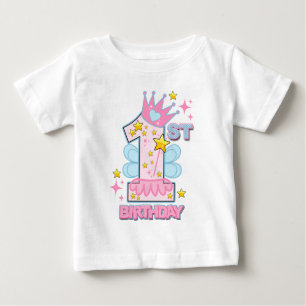 T-shirt Pour Bébé Conception personnalisée de fée de premier anniver