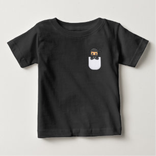 T-shirt Pour Bébé Conception vectorielle Ninja I de poche mignonne