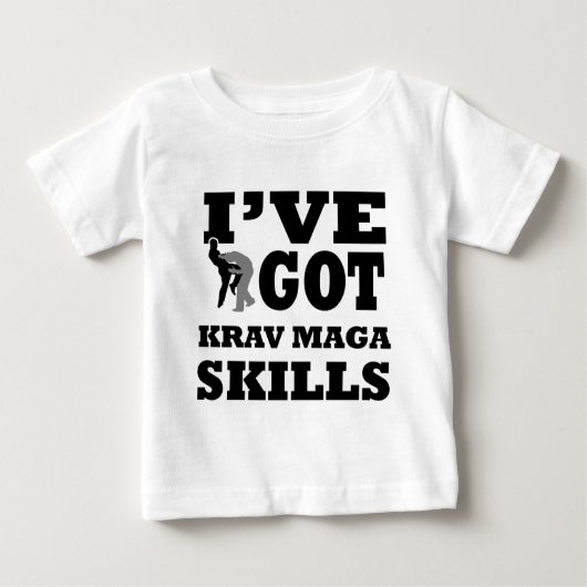 T-shirt Pour Bébé Conceptions d'arts martiaux de Krav Maga (Devant)