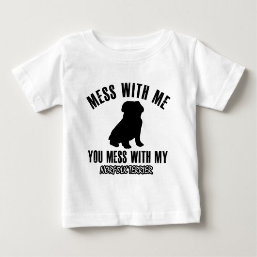 T-shirt Pour Bébé Conceptions de terrier de Norfolk (Devant)