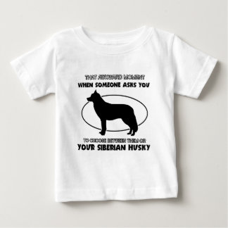 T-shirt Pour Bébé Conceptions drôles de chien de traîneau sibérien