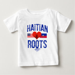 T-shirt Pour Bébé Conceptions haïtiennes de drapeau