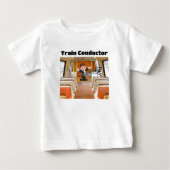 T-shirt Pour Bébé Conducteur de train Locomotive Melody par Funnycom (Devant)