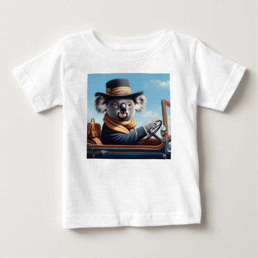 T-shirt Pour Bébé Conduite de Koala (Devant)