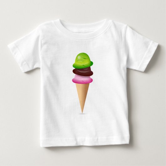 T-shirt Pour Bébé Cône de crème glacée (Devant)