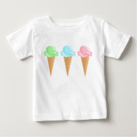 Cônes de crème glacée mignonne