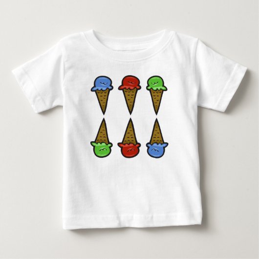 T-shirt Pour Bébé Cônes de glace (Devant)