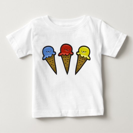 T-shirt Pour Bébé Cônes de Glace No. 4 (Devant)