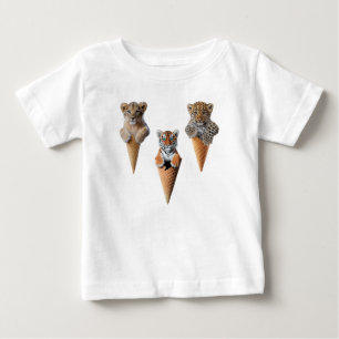 T-shirt Pour Bébé Cônes de gros chat mignon