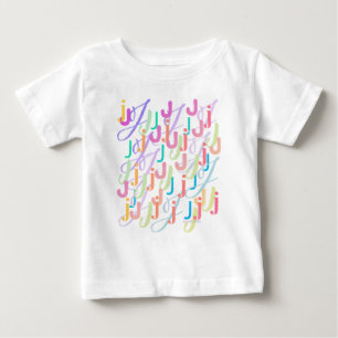 T-shirt Pour Bébé Confettis en forme de lettre "J"