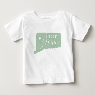 T-shirt Pour Bébé Connecticut - Maison cultivée   Carte d'état des c