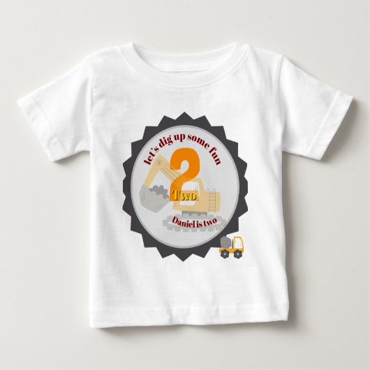 T-shirt Pour Bébé Construction Dump Truck (Devant)