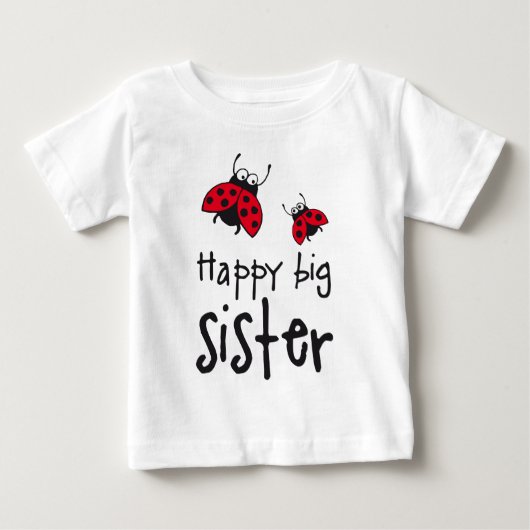 T-shirt Pour Bébé content big plus sister (Devant)
