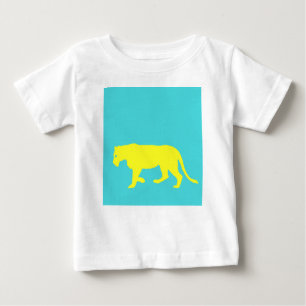 T-shirt Pour Bébé Contour du lion jaune