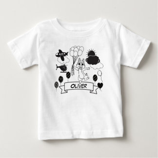T-shirt Pour Bébé Contraste noir et blanc élevé
