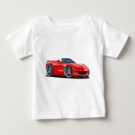 T-shirt Pour Bébé Convertible 2010-12 rouge de Corvette (Devant)