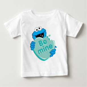 T-shirt Pour Bébé Cookie Monster "Be Mine" Candy Saint-Valentin