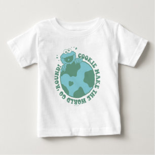 T-shirt Pour Bébé Cookie Monster Les cookies font tourner le monde