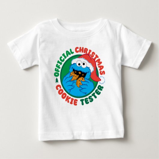T-shirt Pour Bébé Cookie Monster | Tester officiel de biscuits de No (Devant)